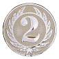 Эмблема 2 место 50мм металл (серебро) в Иркутске - купить в интернет магазине Икс Мастер