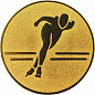 Эмблема Конькобежец 25мм металл (золото) в Иркутске - купить в интернет магазине Икс Мастер