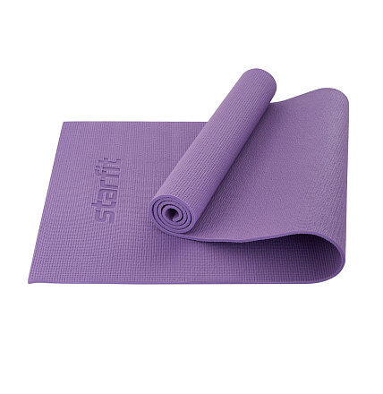 Коврик для йоги STARFIT FM-101 PVC 183x61x0,3 см, фиолетовый пастель в Иркутске - купить в интернет магазине Икс Мастер