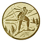 Эмблема Горные лыжи 25мм металл (золото) в Иркутске - купить в интернет магазине Икс Мастер