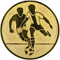 Эмблема Футболисты 25мм металл (бронза) в Иркутске - купить в интернет магазине Икс Мастер