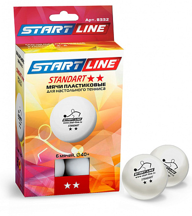 Мячи Start Line Standart 2* (6шт, бел.) - купить в интернет магазине Икс Мастер 
