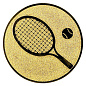 Эмблема Большой теннис 25мм металлопластик (золото) в Иркутске - купить в интернет магазине Икс Мастер