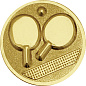 Эмблема Настольный теннис 50мм металл (золото) в Иркутске - купить в интернет магазине Икс Мастер