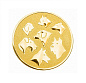 Эмблема Собаки 25мм металл (золото) в Иркутске - купить в интернет магазине Икс Мастер