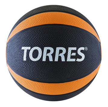Медбол TORRES 2 кг, черно-оранжево-белый в Иркутске - купить в интернет магазине Икс Мастер