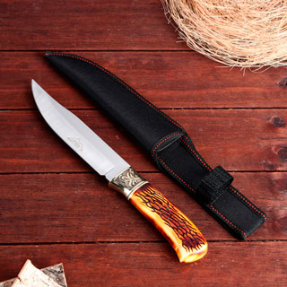 Нож охотничий МАСТЕР К Бьёрг 27.5 см, клинок 157 мм/3.6 мм, с рисунком в Иркутске - купить в интернет магазине Икс Мастер