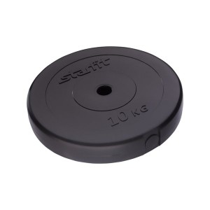 Диск пластиковый STARFIT BB-203  10 кг, d=26 мм, черный в Иркутске - купить в интернет магазине Икс Мастер