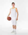 Майка баскетбольная Jogel JBT-1020-014, белый/желтый, дет - купить в интернет магазине Икс Мастер 