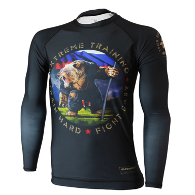 Рашгард для MMA BoyBo Russian bear M Black в Иркутске - купить в интернет магазине Икс Мастер