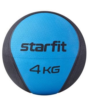 Медбол высокой плотности STARFIT GB-702, 4 кг, синий в Иркутске - купить в интернет магазине Икс Мастер