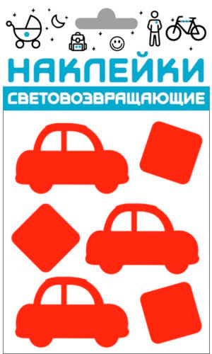 Набор наклеек световозвращающих COVA SPORT Авто, 100х85 мм, красный  в Иркутске - купить в интернет магазине Икс Мастер