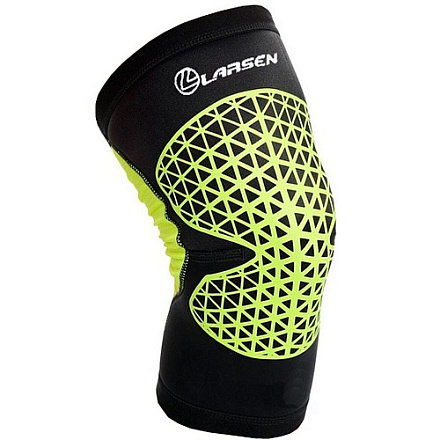 Суппорт колена Larsen NT60016 чёрн/лайм в Иркутске - купить в интернет магазине Икс Мастер
