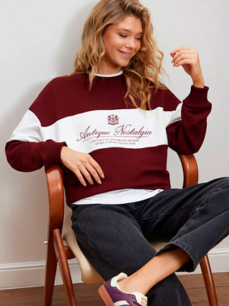 Свитшот EAZYWAY NW19.1164.1 W Bordo/Milk в Иркутске - купить в интернет магазине Икс Мастер