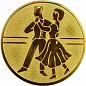 Эмблема Танец 50мм металл (золото) в Иркутске - купить в интернет магазине Икс Мастер
