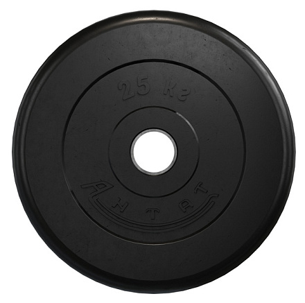 Диск обрезиненный АНТАТ (черный) d26 мм 25 кг в Иркутске - купить в интернет магазине Икс Мастер