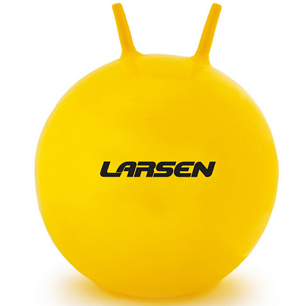 Мяч-попрыгун LARSEN PVC Blue 65 см с двумя ручками желтый (антивзрыв) в Иркутске - купить в интернет магазине Икс Мастер
