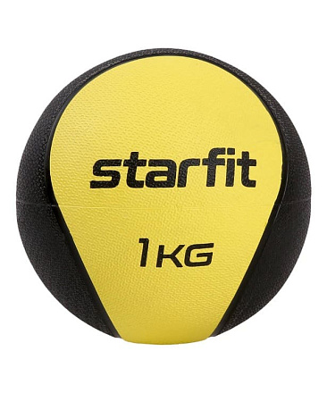 Медбол высокой плотности STARFIT GB-702, 1 кг, желтый в Иркутске - купить в интернет магазине Икс Мастер