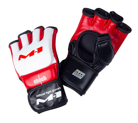 Перчатки для MMA CLINCH M1 Global Gloves, бел/красн/черн в Иркутске - купить в интернет магазине Икс Мастер