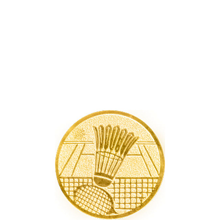 Эмблема Бадминтон 25мм металл (золото) в Иркутске - купить в интернет магазине Икс Мастер
