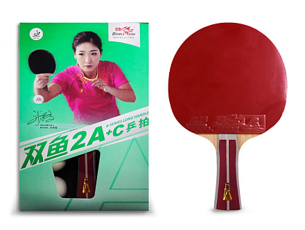 Ракетка для н/т Double Fish 2A+C в компл. 2 мяча 1* - купить в интернет магазине Икс Мастер 