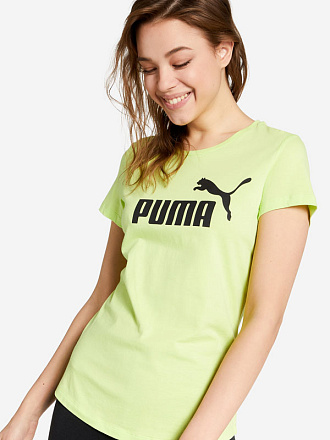 Футболка Puma ESS Logo Tee W Green в Иркутске - купить в интернет магазине Икс Мастер