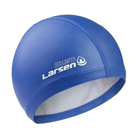 Шапочка для плавания Larsen Ultra, полиэстер, синяя в Иркутске - купить с доставкой в магазине Икс-Мастер
