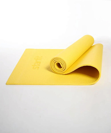 Коврик для йоги STARFIT FM-101 PVC 173x61x1,0 см, желтый в Иркутске - купить в интернет магазине Икс Мастер