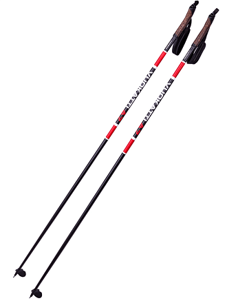 Палки VUOKATTI гибрид 35/65 135-150 Black/Red  в Иркутске - купить в интернет магазине Икс Мастер