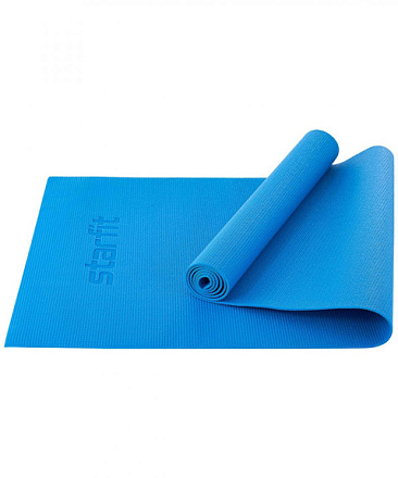 Коврик для йоги STARFIT FM-101 PVC 173x61x0,5 см, синий пастель в Иркутске - купить в интернет магазине Икс Мастер