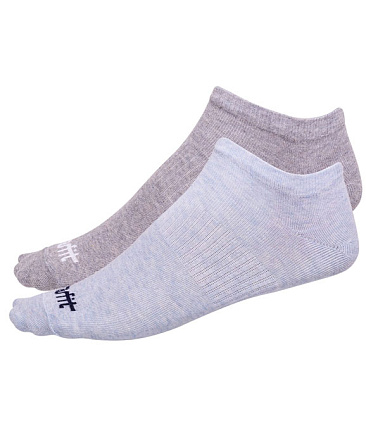 Носки низкие STARFIT SW-205, белый/светло-серый меланж (2 пары) в Иркутске - купить в интернет магазине Икс Мастер