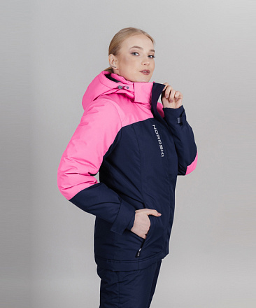 Куртка утепленная NORDSKI Mount Dark Blue/Pink W в Иркутске - купить в интернет магазине Икс Мастер
