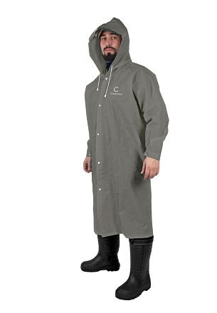 Плащ-дождевик СЛЕДОПЫТ плотный, EVA,с козырьком на капюшоне и чехлом, серый в Иркутске - купить в интернет магазине Икс Мастер