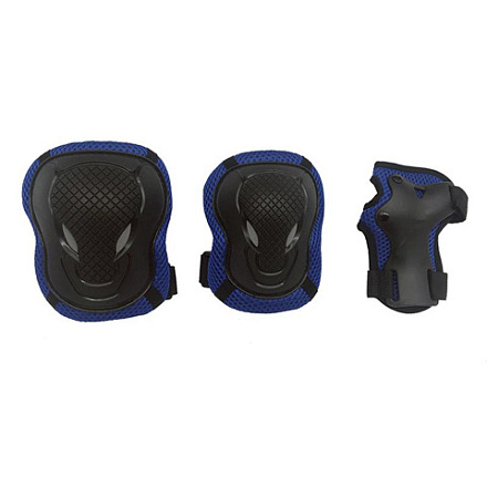 Защита роликовая Альфа Каприз 108 Black/Blue в Иркутске - купить в интернет магазине Икс Мастер