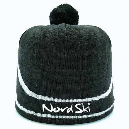 Шапка NORDSKI Line акрил/полиэстр, черный в Иркутске - купить в интернет магазине Икс Мастер