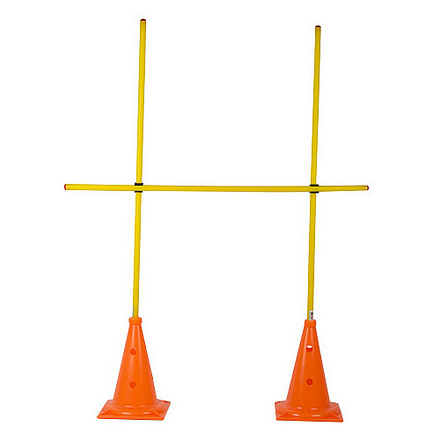 Комплект вертикальных стоек У629, выс. 1,5м, жесткий пластик, желт-оранж - купить в интернет магазине Икс Мастер 