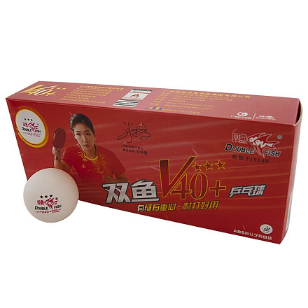 Мячи для н/т Double Fish 3* Word Cup ITTF (10 шт/упак.) р-р.40+, белый - купить в интернет магазине Икс Мастер 