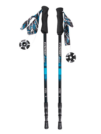 Палки треккинговые TechTeam Everest Blue, 105-135 см, 3-секционные в Иркутске - купить в интернет магазине Икс Мастер