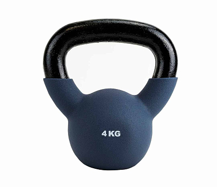 Гиря TORRES 4 кг чугун в неопр.оболочке, серый в Иркутске - купить в интернет магазине Икс Мастер