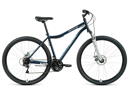 Велосипед ALTAIR MTB HT 29 2.0 D (29" 21 ск. рост. 19") темно-синий/серебристый в Иркутске - купить в интернет магазине Икс Мастер
