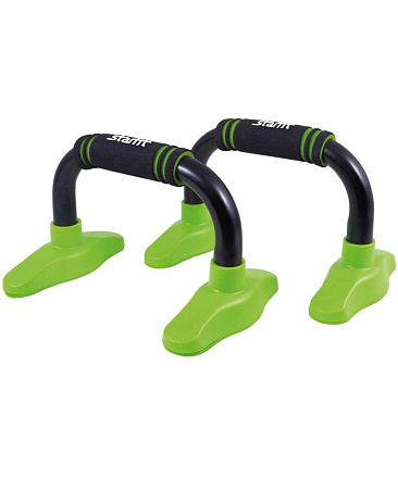 Упоры для отжиманий STARFIT BA-302 Классические, черный/зеленый в Иркутске - купить в интернет магазине Икс Мастер