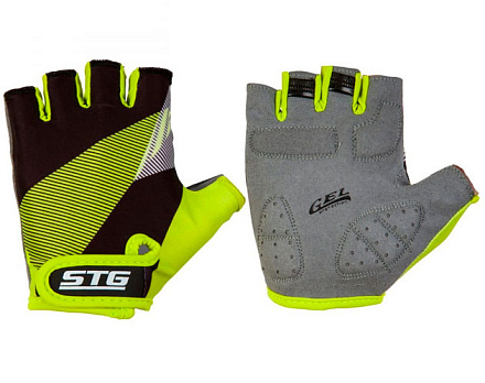 Велоперчатки STG 911 черн/салат Х87911 в Иркутске - купить в интернет магазине Икс Мастер