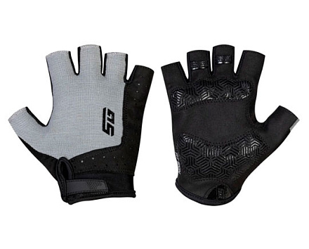 Велоперчатки STG Fit Skin,серый/черный в Иркутске - купить в интернет магазине Икс Мастер