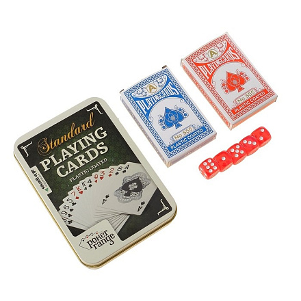 Карты игральные пластиковые Poker range, 54 шт, 5 кубиков, 25мкр, 8.8х5.7 см в Иркутске - купить в интернет магазине Икс Мастер