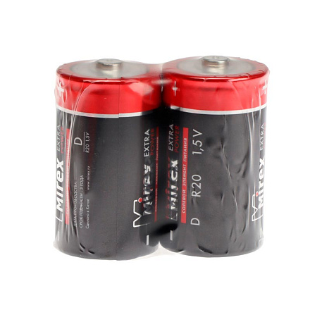 Батарейка D Mirex R20-2S, 1.5 В солевая (уп.2шт) в Иркутске - купить в интернет магазине Икс Мастер
