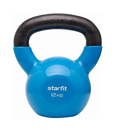 Гиря винил. STARFIT DB-401, 12 кг, цвет синий в Иркутске - купить в интернет магазине Икс Мастер