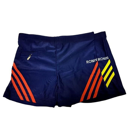 Плавки-шорты детские Ronin, синие с молнией, карманом и яркой вставкой в Иркутске - купить с доставкой в магазине Икс-Мастер