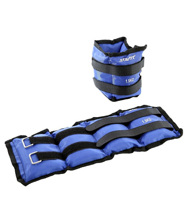 Утяжелители STARFIT WT-401 1.5 кг, синий в Иркутске - купить в интернет магазине Икс Мастер