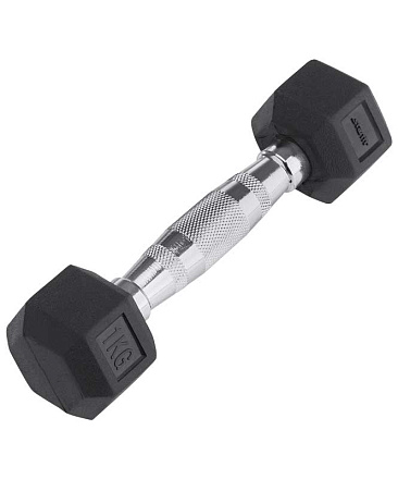 Гантель обрезин. STARFIT DB-301, 1 кг, черная в Иркутске - купить в интернет магазине Икс Мастер