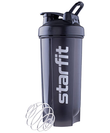 Шейкер STARFIT PRO FB-200 с металлическим венчиком, сферическое дно, темно-серый/черный в Иркутске - купить в интернет магазине Икс Мастер